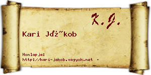 Kari Jákob névjegykártya